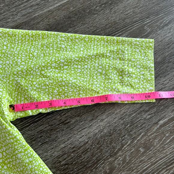 EUC Marimekko 100% Cotton Dress Medium Lime Green White Abstract Print Tunic - Picture 16 of 16